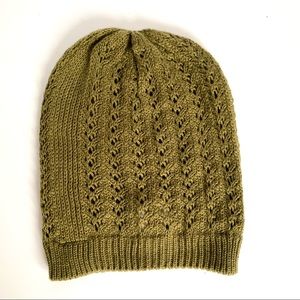 NWOT Olive Green Crochet Hat